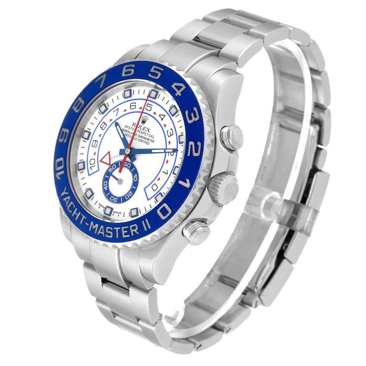 Rolex Yachtmaster II 44 Blue Cerachrom Bezel Steel Mens Watch