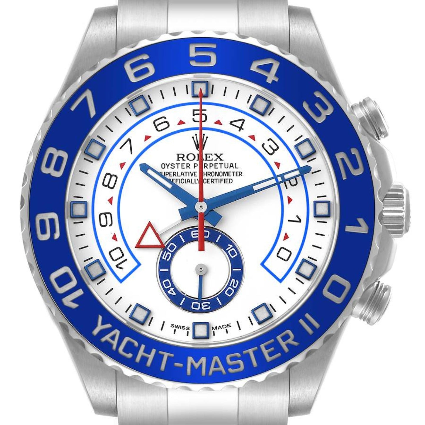 Rolex Yachtmaster II 44 Blue Cerachrom Bezel Steel Mens Watch