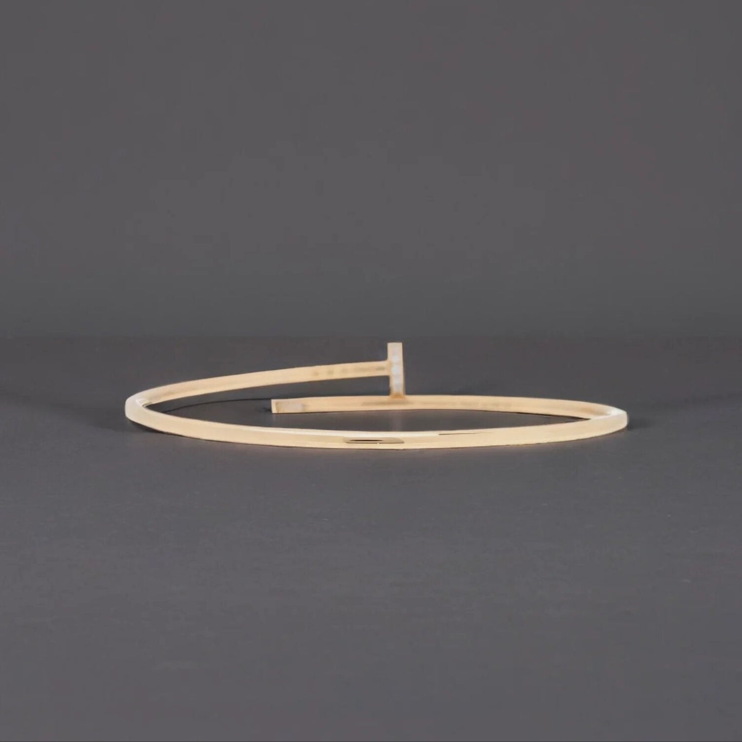 18K Yellow Gold Diamond Small Juste Un Clou Bracelet 17