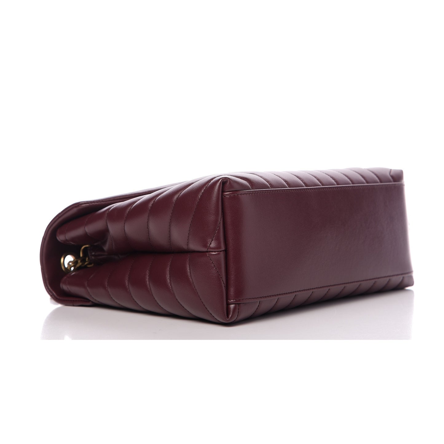 Calfskin Y Quilted Monogram Medium Loulou Chain Satchel Rouge Legion