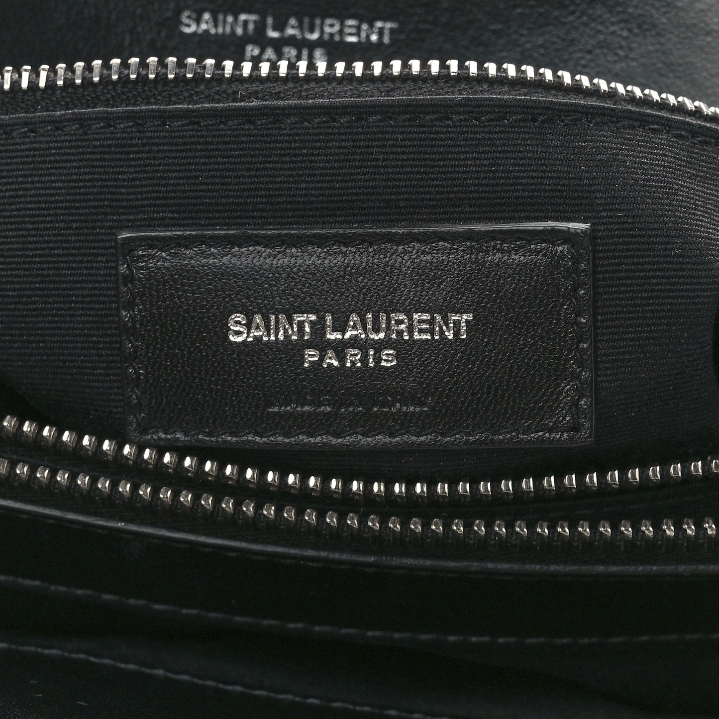Calfskin Y Quilted Monogram Medium Loulou Chain Satchel Black