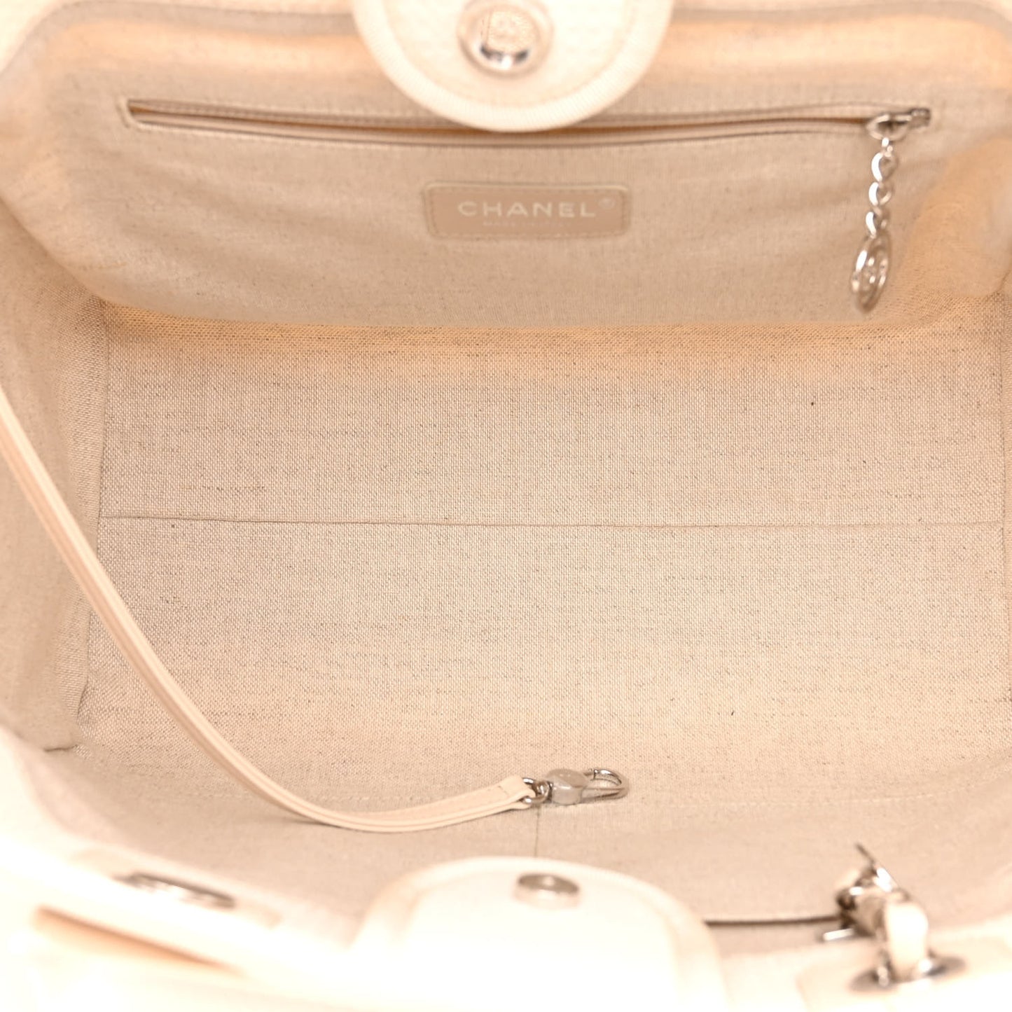 Mixed Fibers Small Deauville Tote White