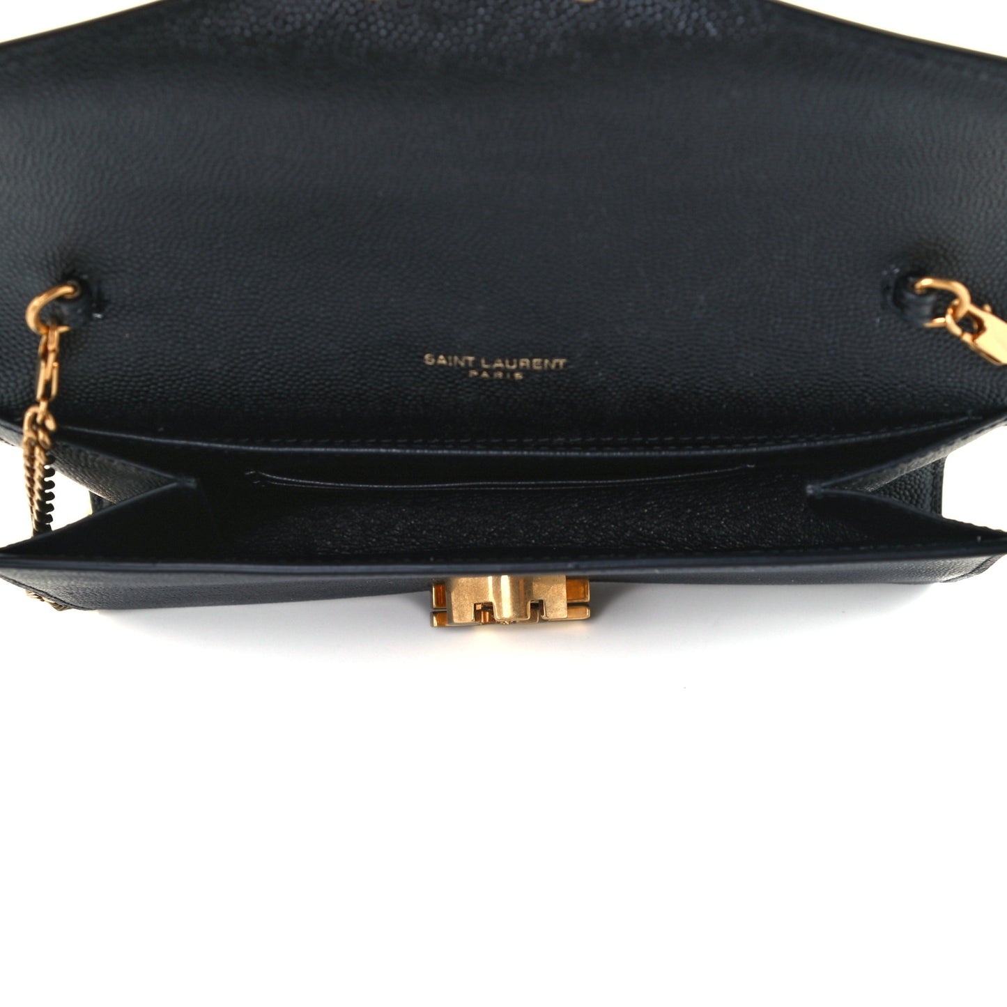 Grain De Poudre Monogram Cassandra Chain Wallet Black