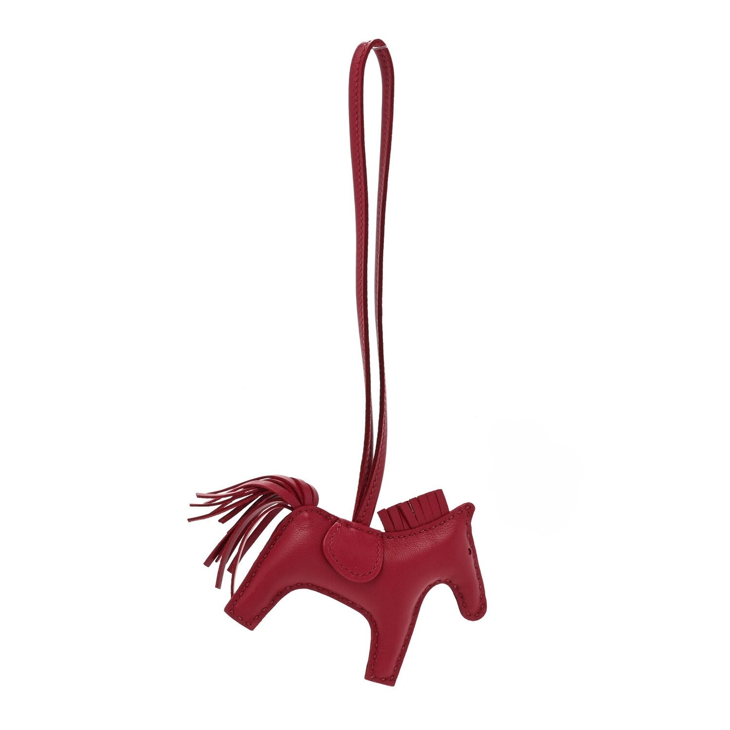 Milo Lambskin Grigri Rodeo Horse Bag Charm PM Rubis