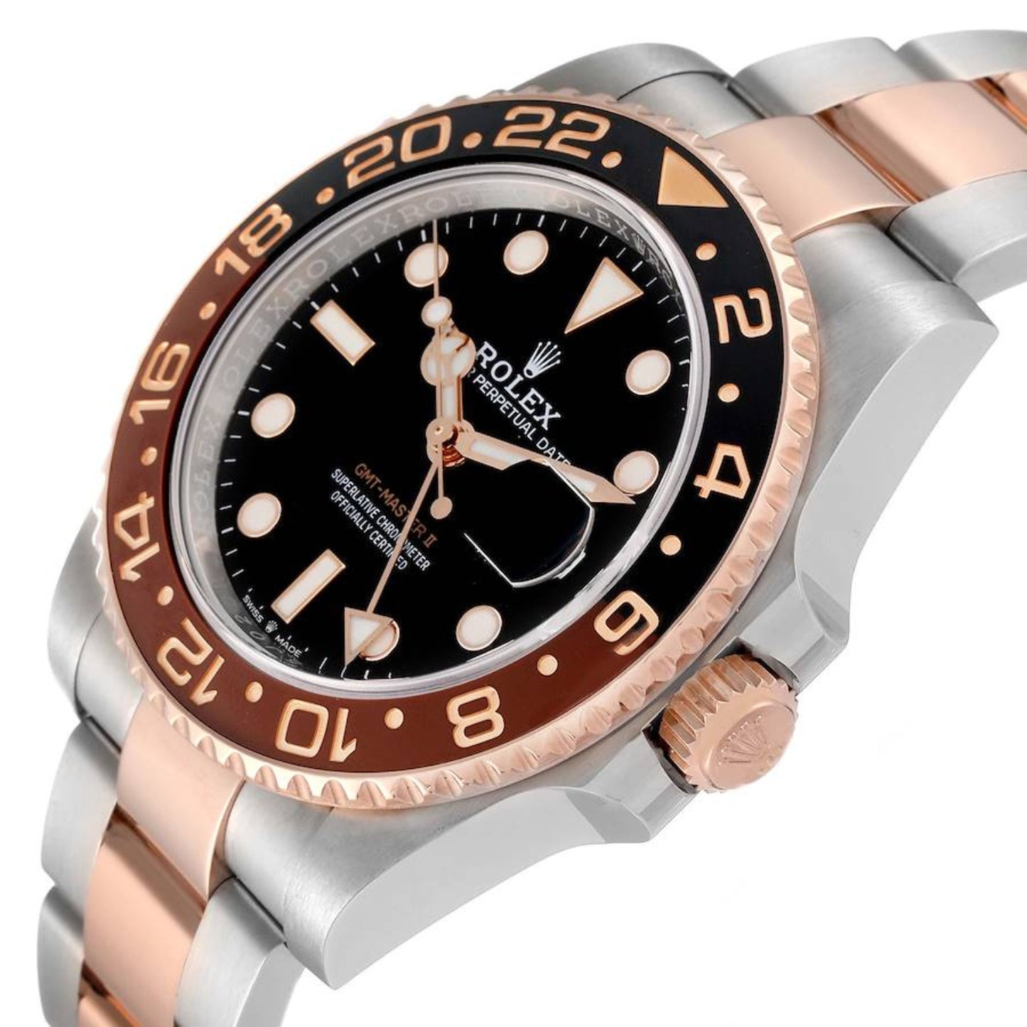 Rolex GMT Master II Steel Rose Gold Mens Watch