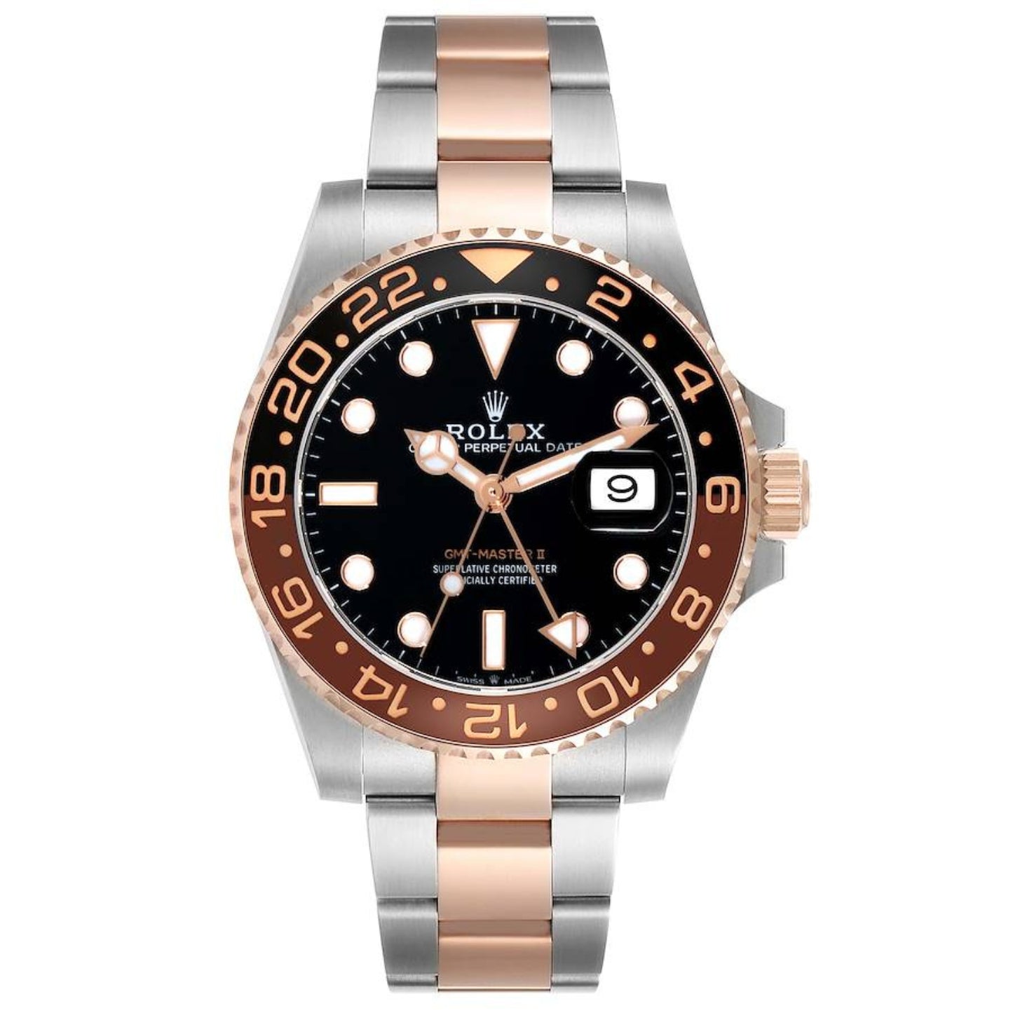 Rolex GMT Master II Steel Rose Gold Mens Watch