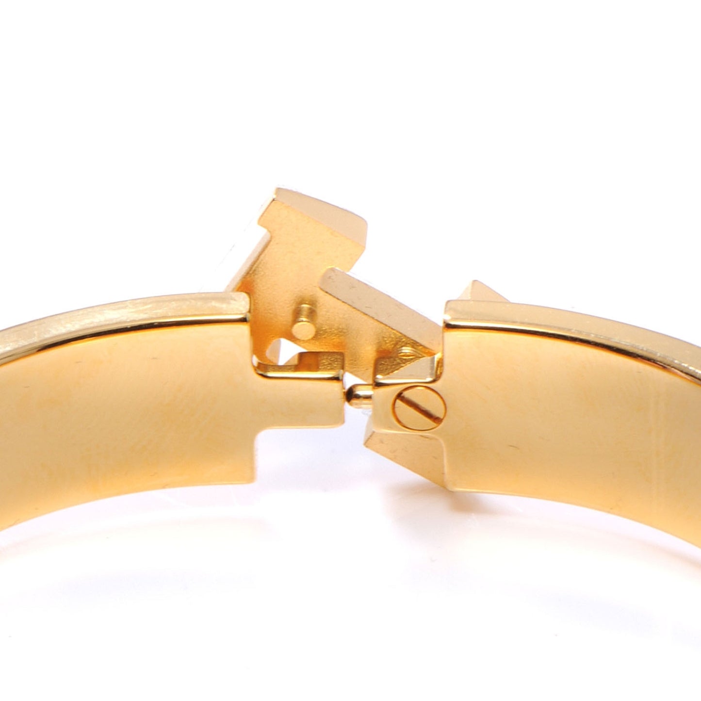 Enamel Narrow Clic Clac H Bracelet GM White