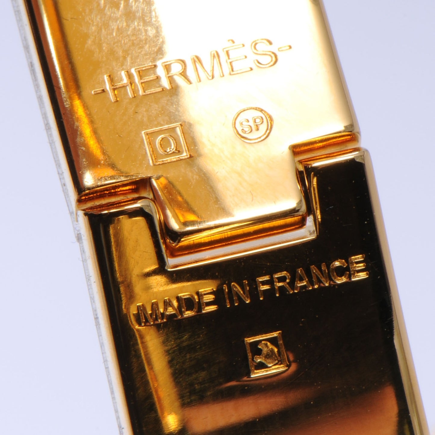 Enamel Narrow Clic Clac H Bracelet GM White