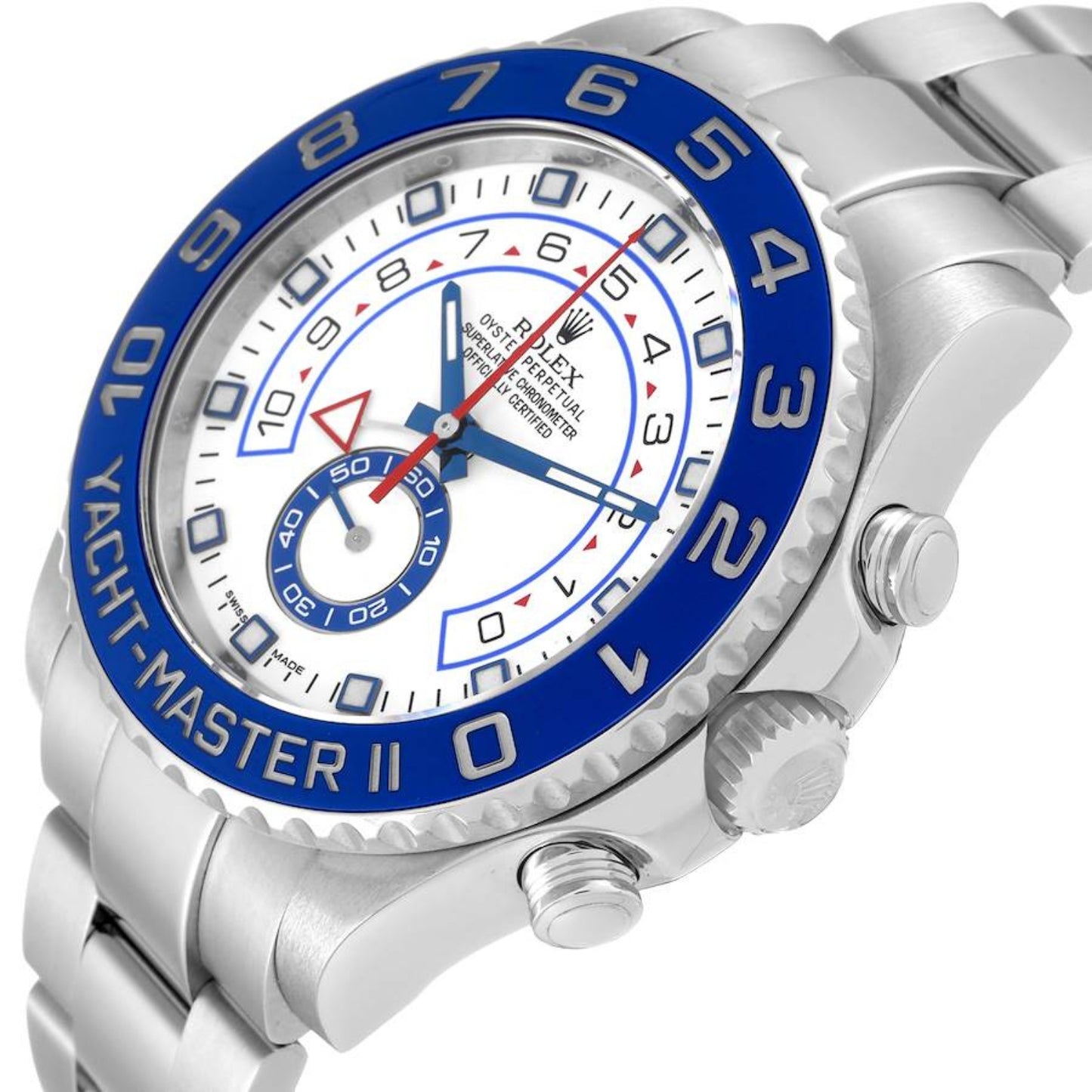 Rolex Yachtmaster II 44 Blue Cerachrom Bezel Steel Mens Watch