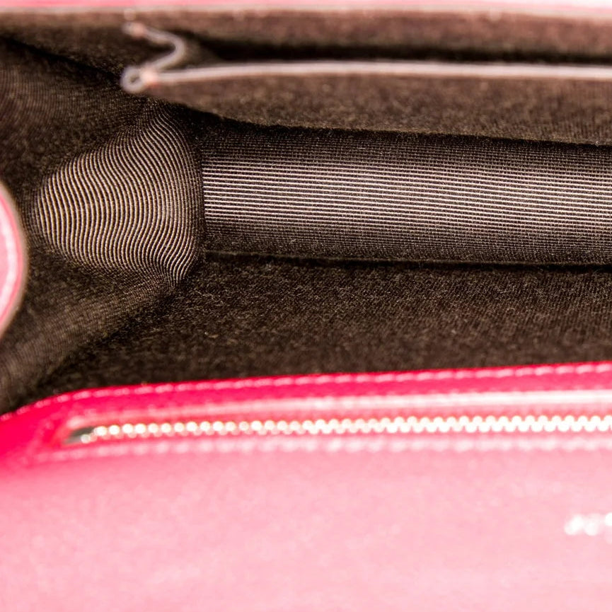 Grained Calfskin Medium Diorama Flap Bag Red