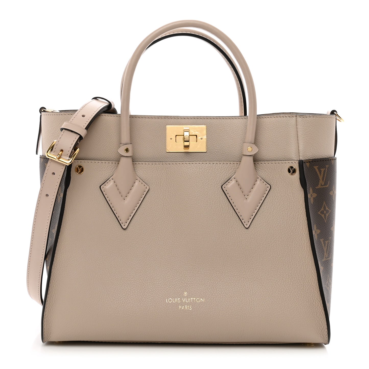 Calfskin Monogram On My Side Greige MM