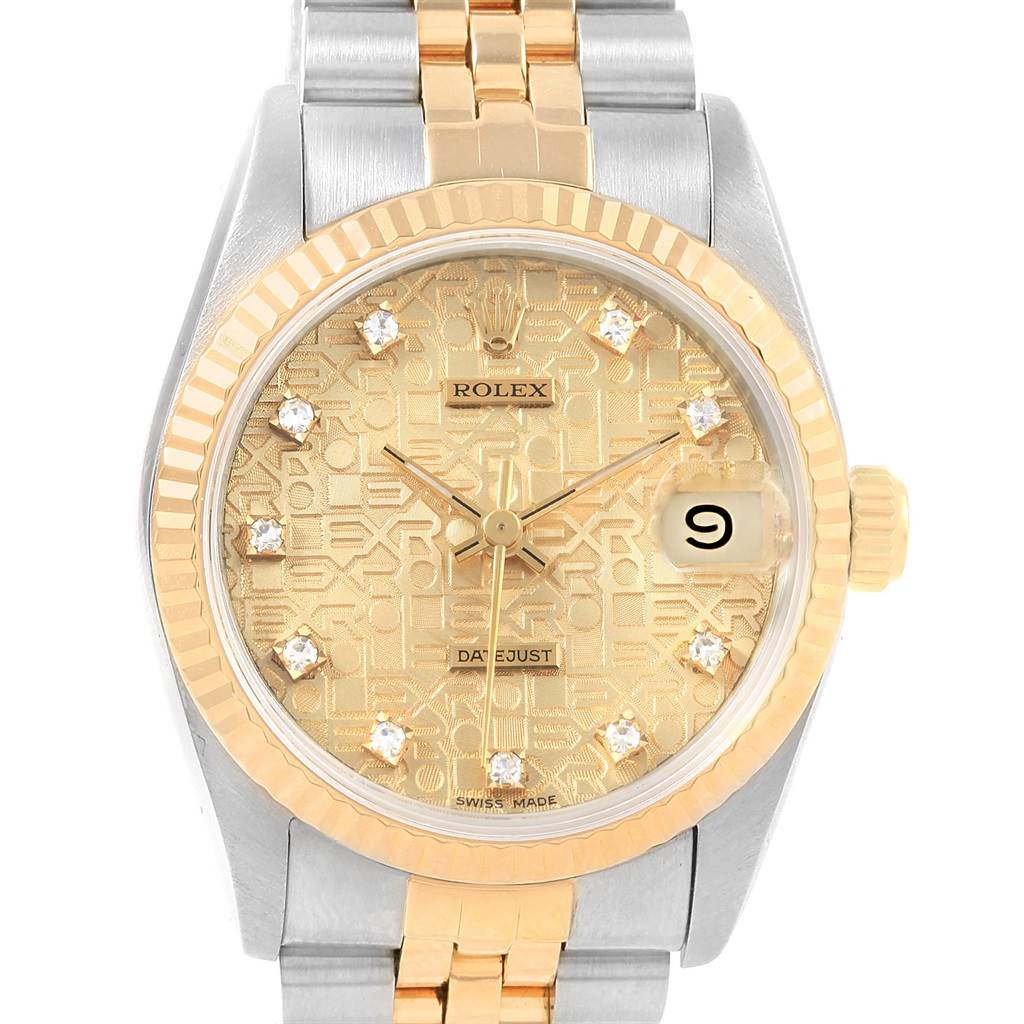 Rolex Datejust 36 Steel Yellow Gold Diamond Watch