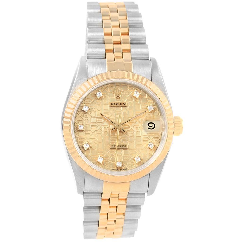 Rolex Datejust 36 Steel Yellow Gold Diamond Watch