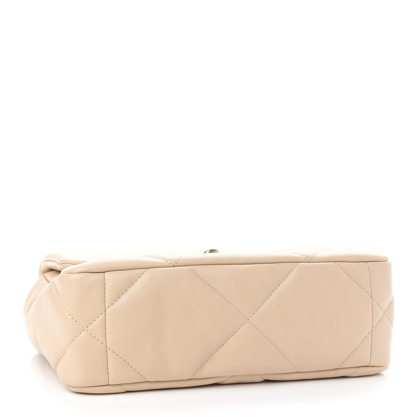 Lambskin Quilted Medium Chanel 19 Flap Beige