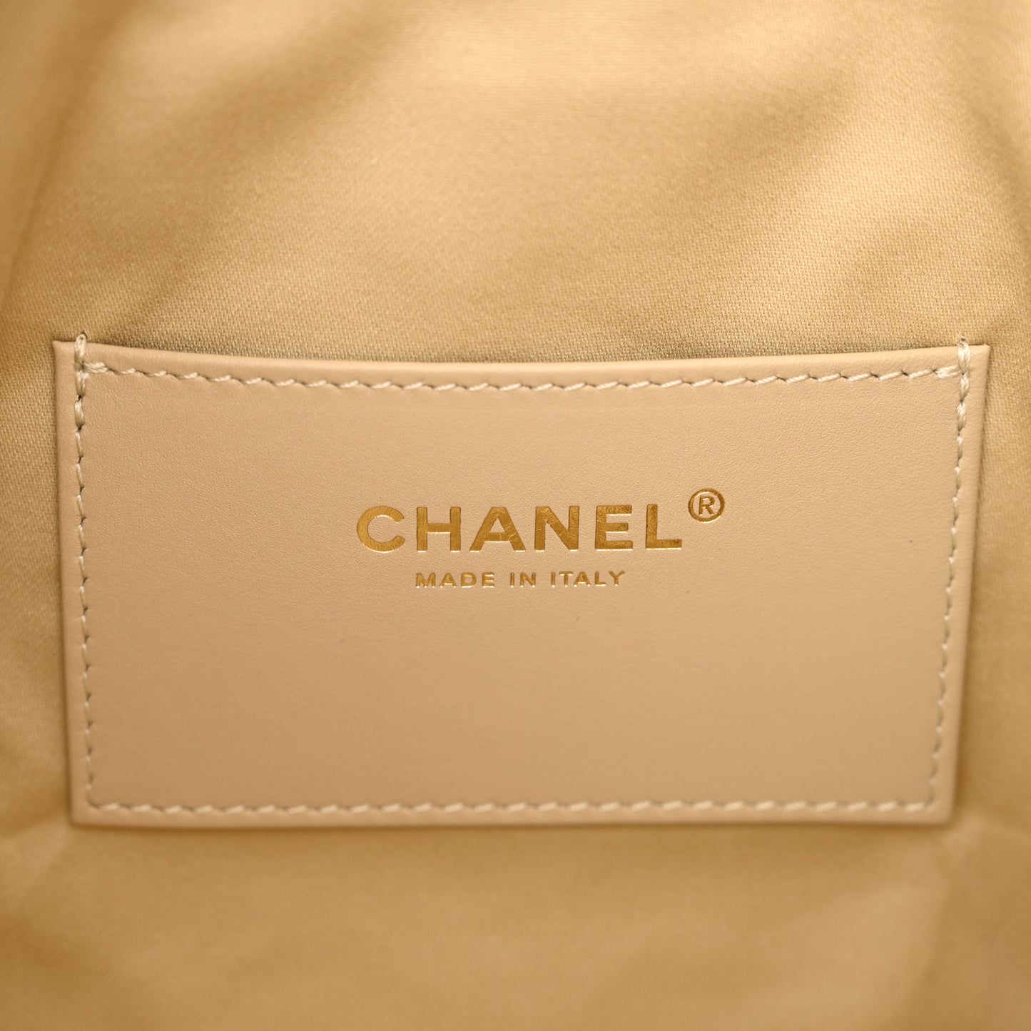 Metallic Caviar Quilted Small Chanel 25 Handbag Gold