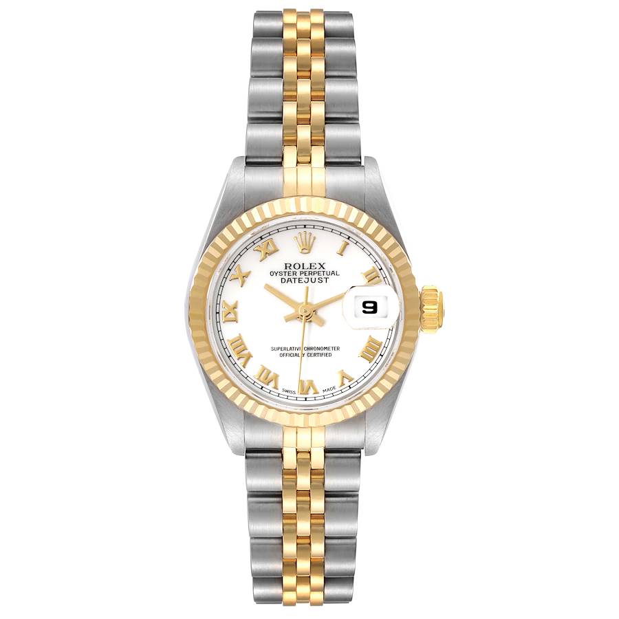 Rolex Datejust White Roman 28 mm Dial Steel Yellow Gold Ladies Watch