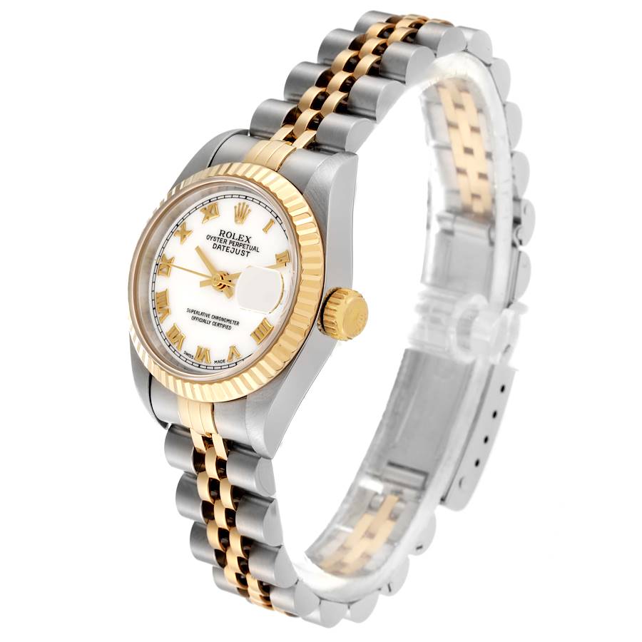 Rolex Datejust White Roman 28 mm Dial Steel Yellow Gold Ladies Watch