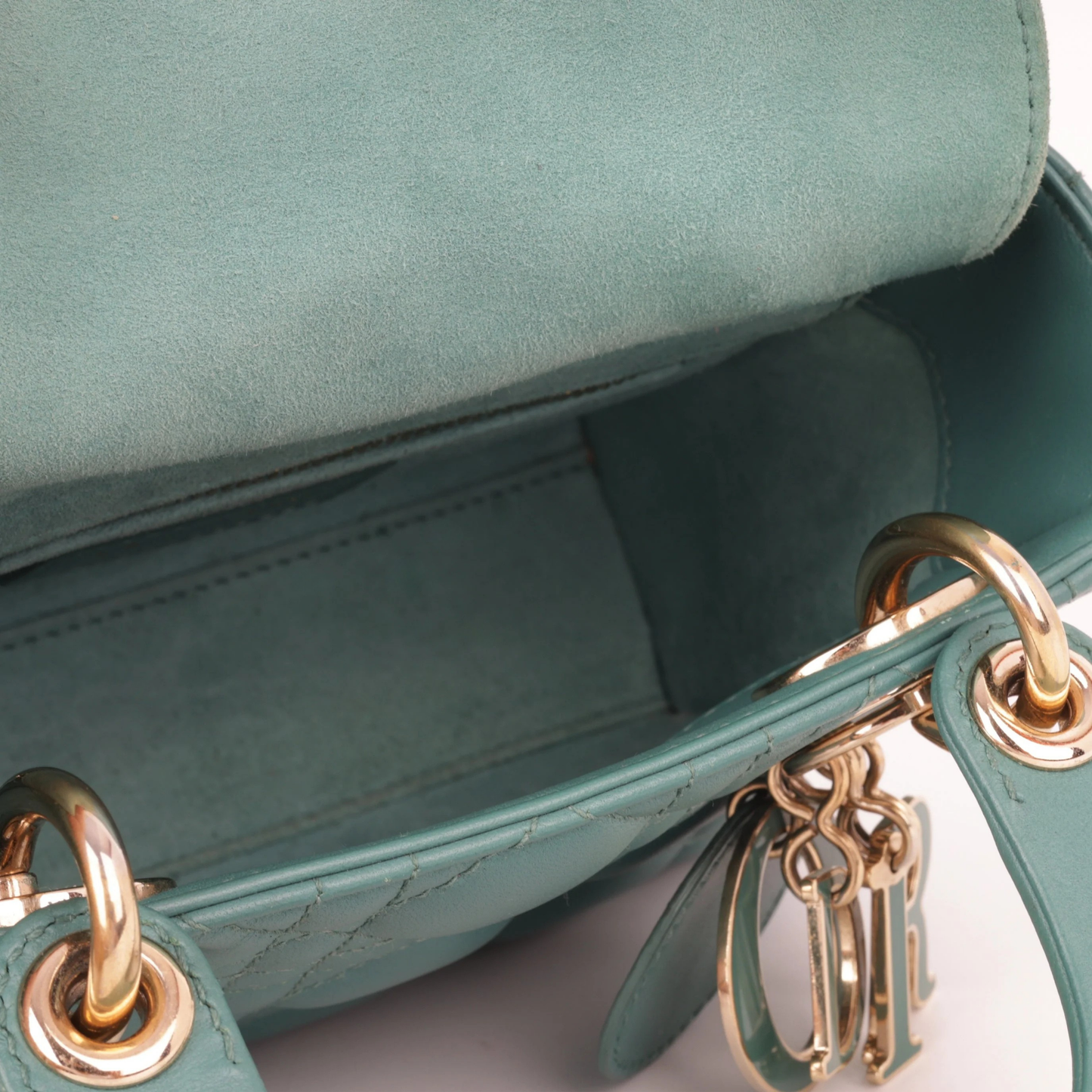 Lambskin Cannage Mini Lady Dior Green