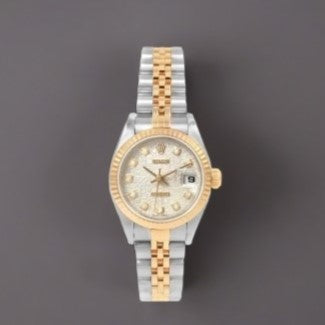 Rolex Datejust 26 Steel Yellow Gold Diamond Dial Watch