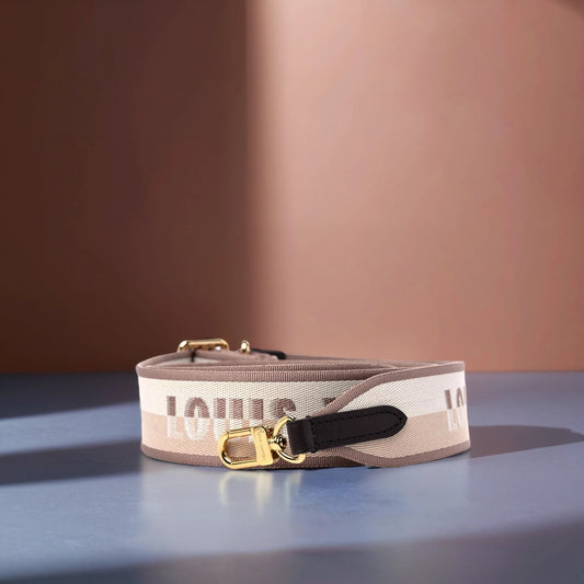 Jacquard Speedy Bandouliere 20 Shoulder Strap Beige Brown