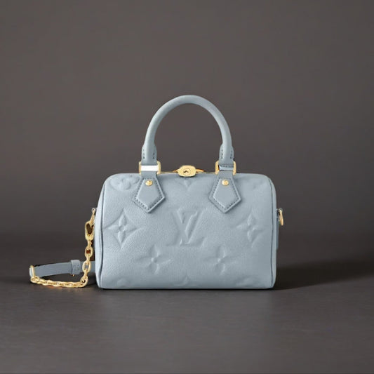 Metallic Empreinte Monogram Giant Speedy Bandouliere 20 baby blue