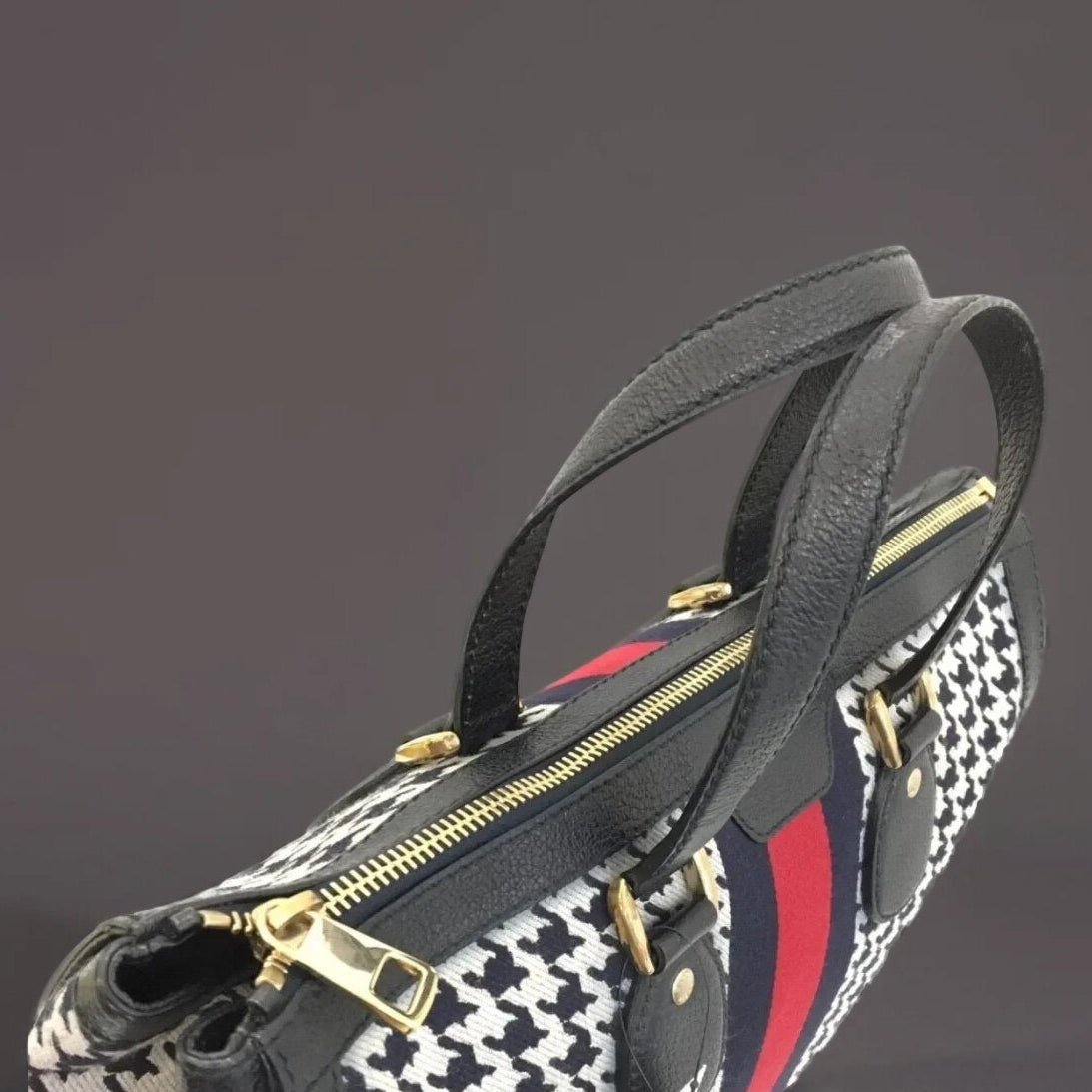 Houndstooth Seventies Web Tote