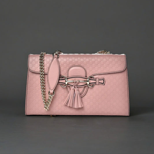 Microguccissima Medium Emily Chain Shoulder Bag Pink