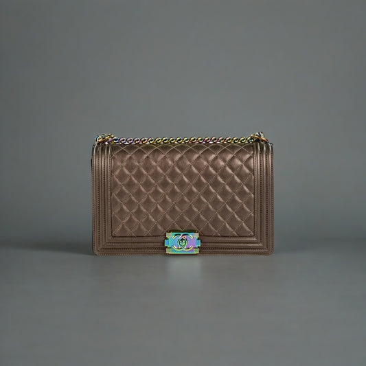 Paris-Seoul Iridescent Large Boy Bag