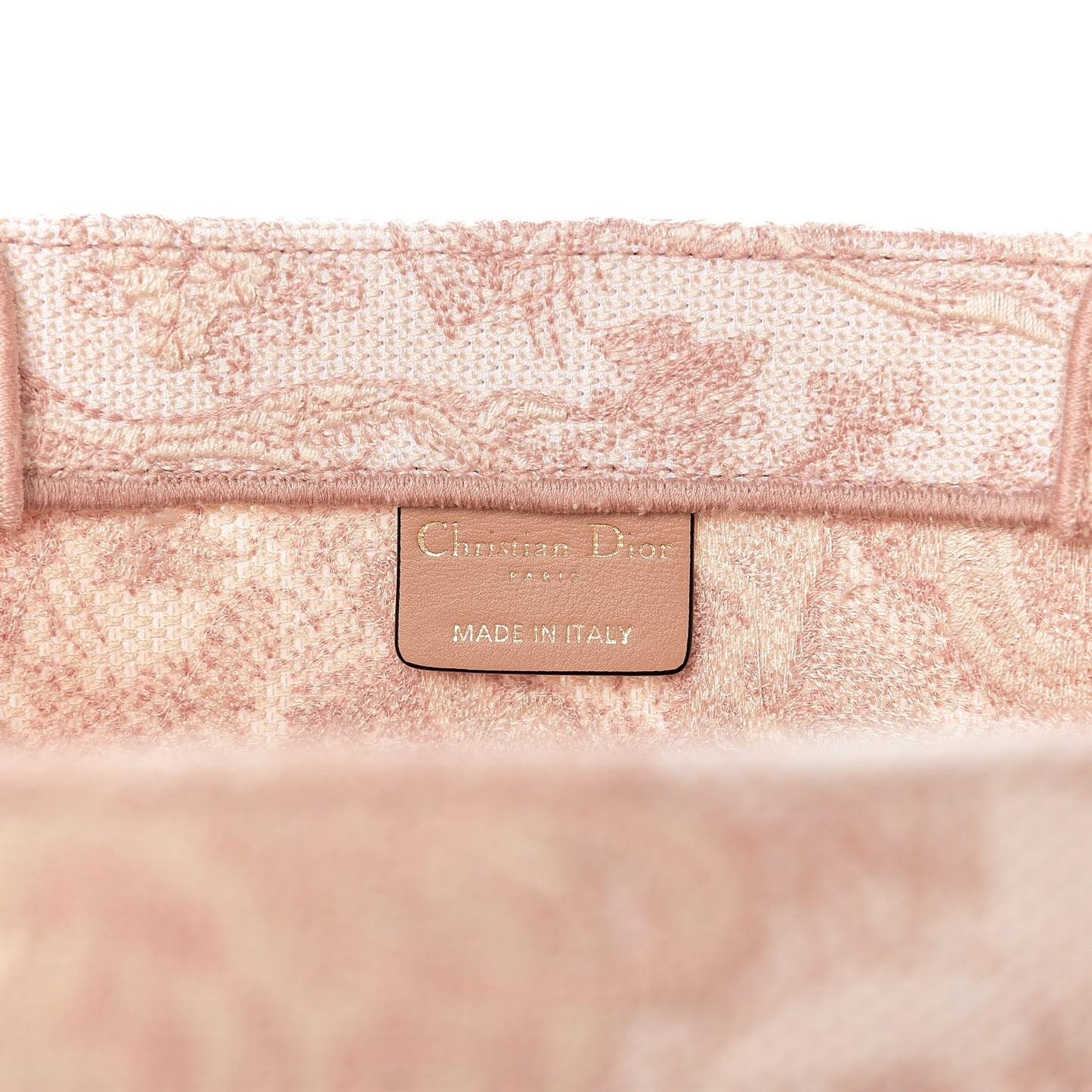 Canvas Embroidered Medium Dioriviera Toile De Jouy Book Tote Rose