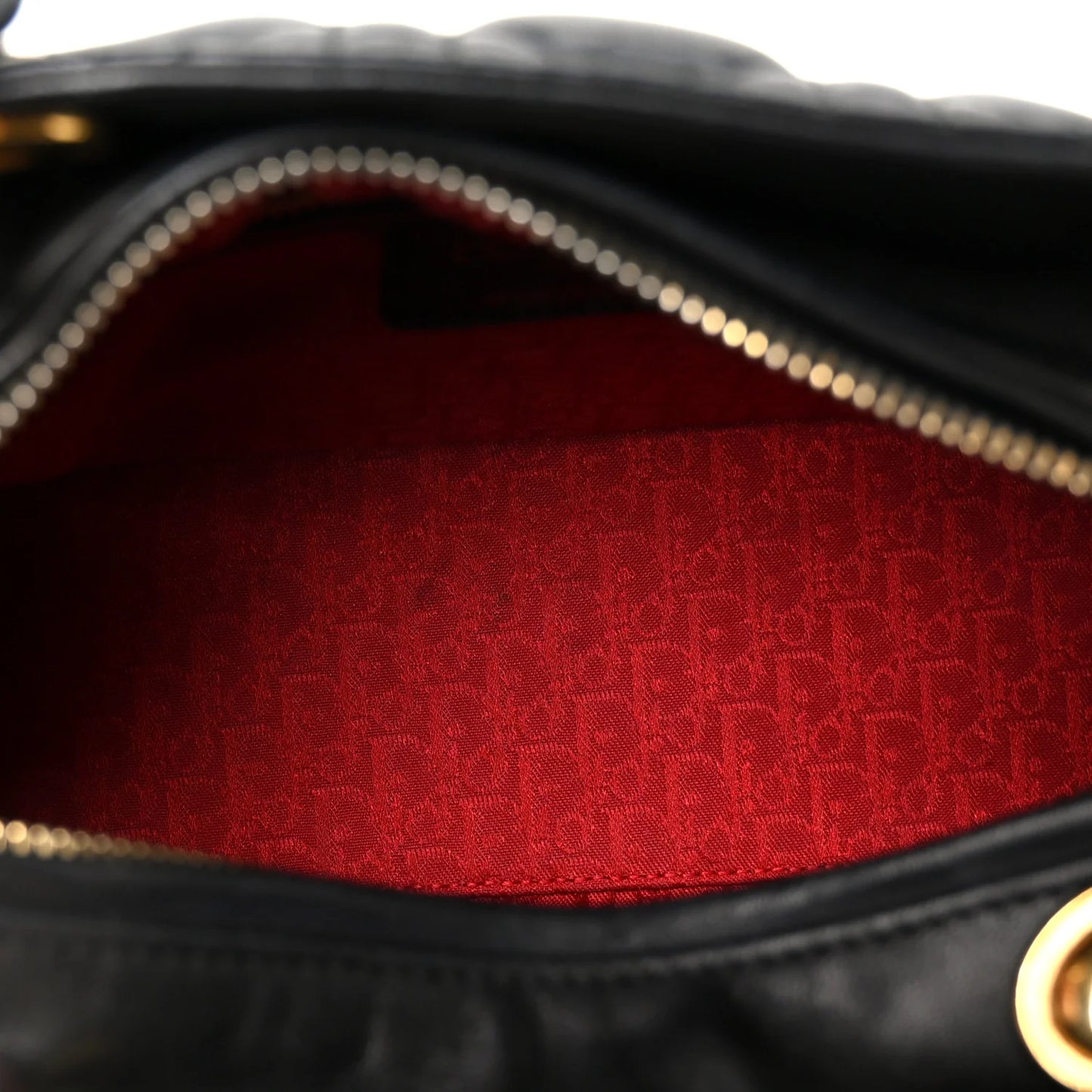 Lambskin Cannage Medium Lady Dior Black