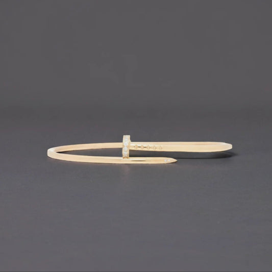 18K Yellow Gold Diamond Small Juste Un Clou Bracelet 18