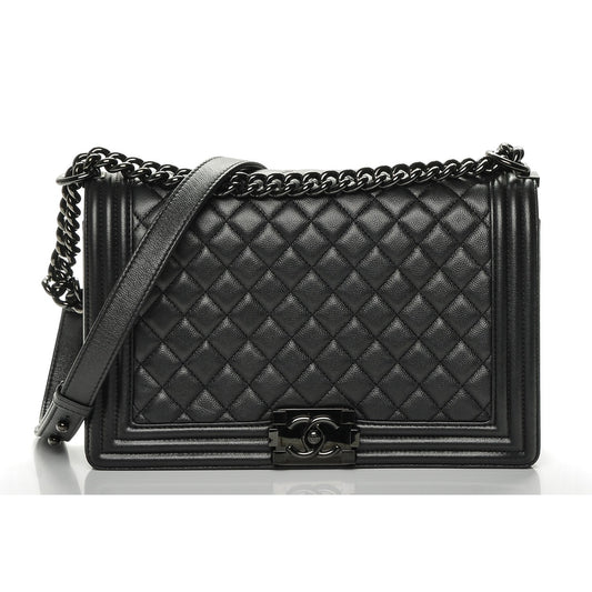 Caviar Quilted New Medium Boy Flap So Black