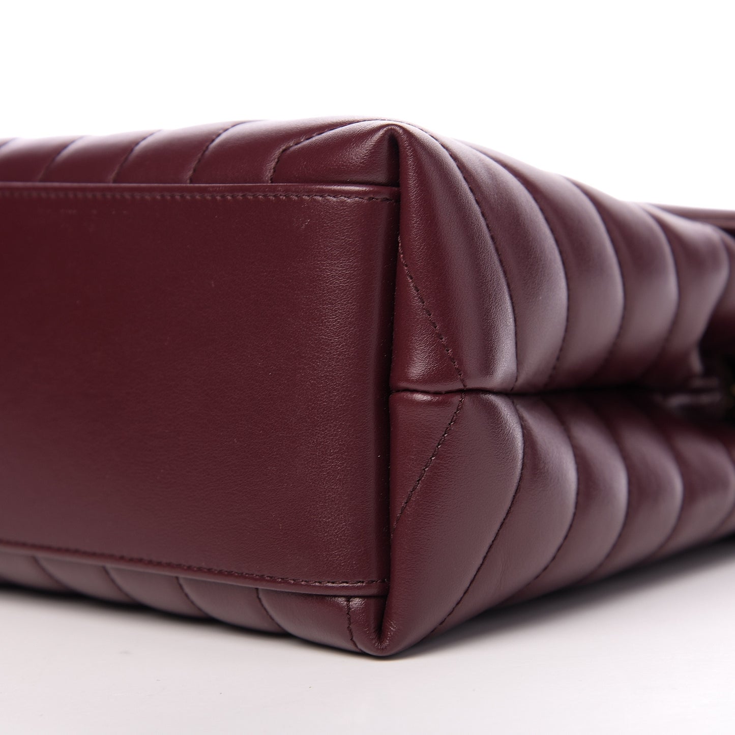 Calfskin Y Quilted Monogram Medium Loulou Chain Satchel Rouge Legion