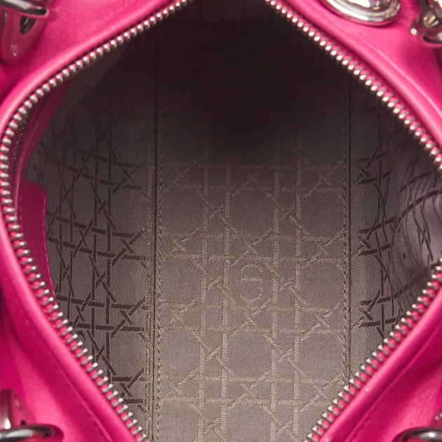 Lambskin Cannage Medium Lady Dior Pink