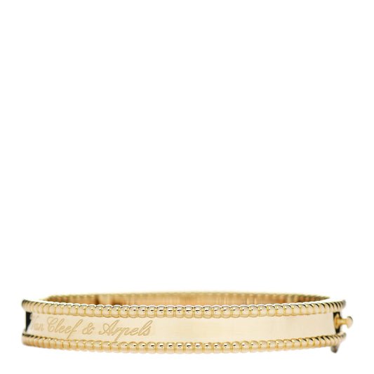 18K Yellow Gold Perlee Signature Bangle Bracelet