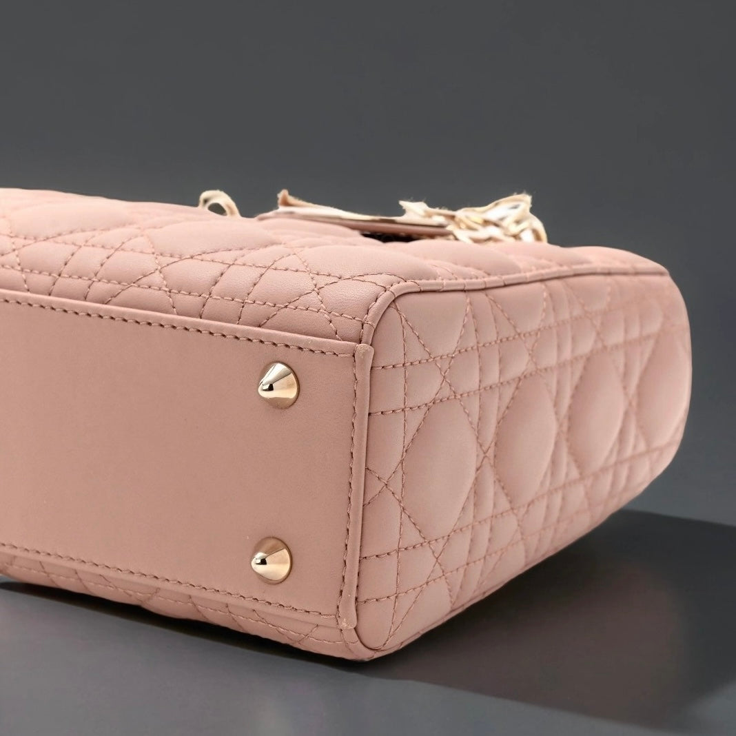 Lambskin Cannage Small My ABC Dior Lady Dior Blush