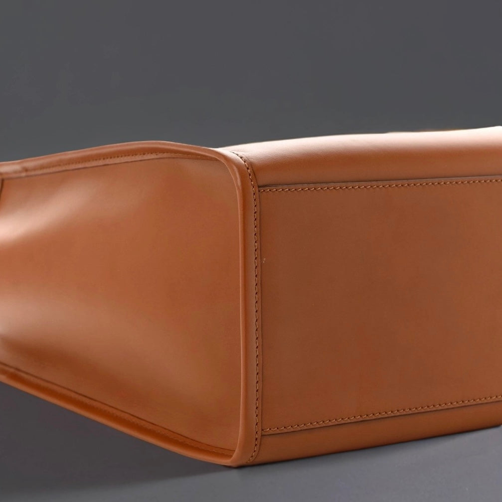 Vitello King Plexiglass Medium Fendi Sunshine Shopper Tote Cuoio