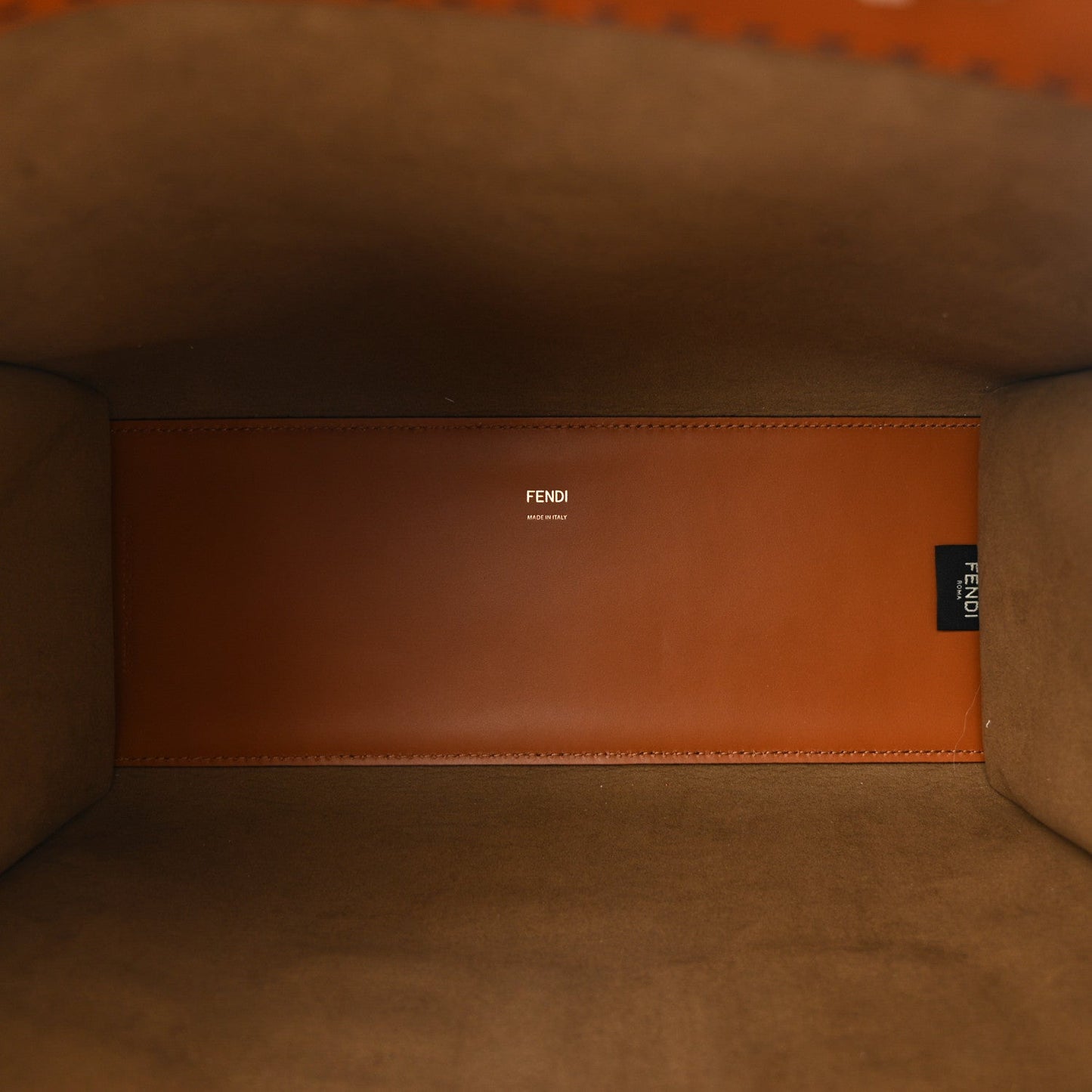 Vitello King Plexiglass Medium Fendi Sunshine Shopper Tote Cuoio