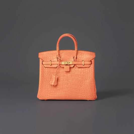 Matte Alligator Birkin 25 Apricot
