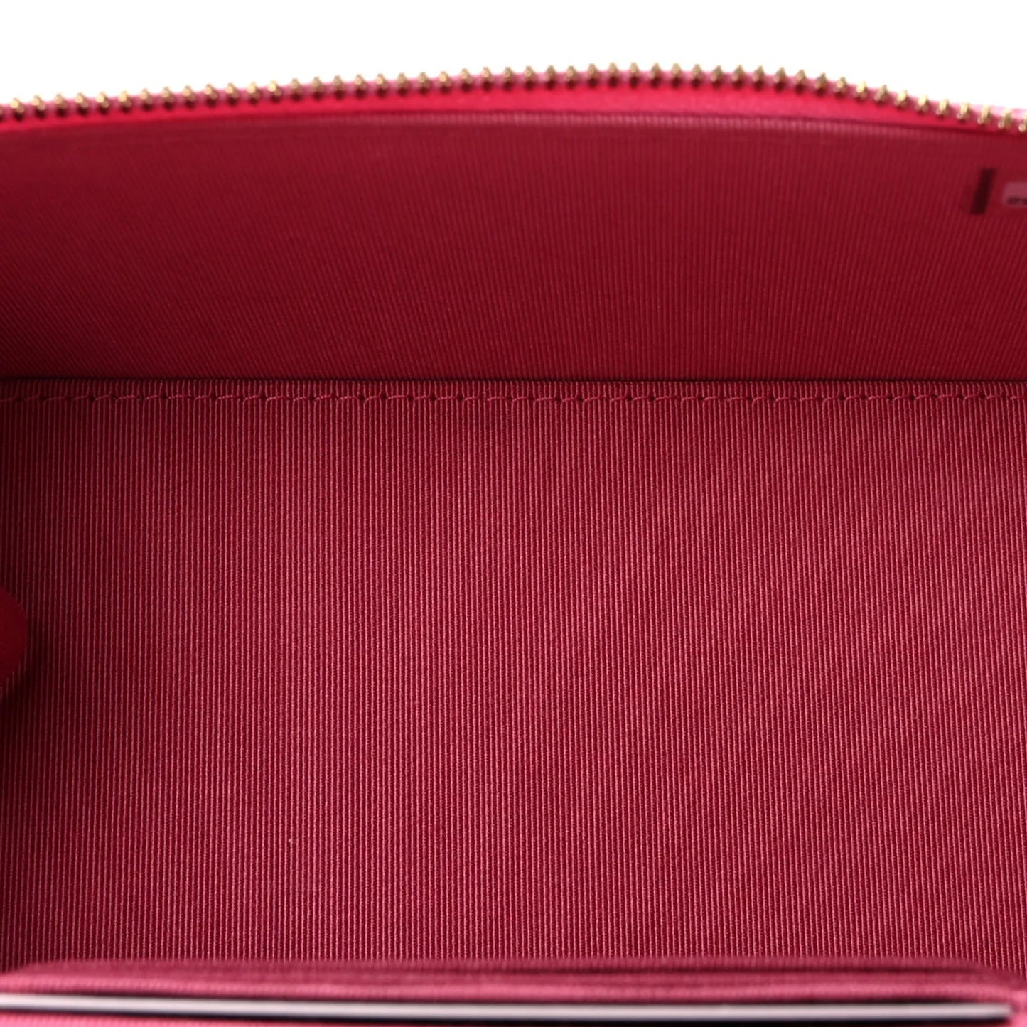 Caviar Quilted Small Vanity Case With Chain Pink