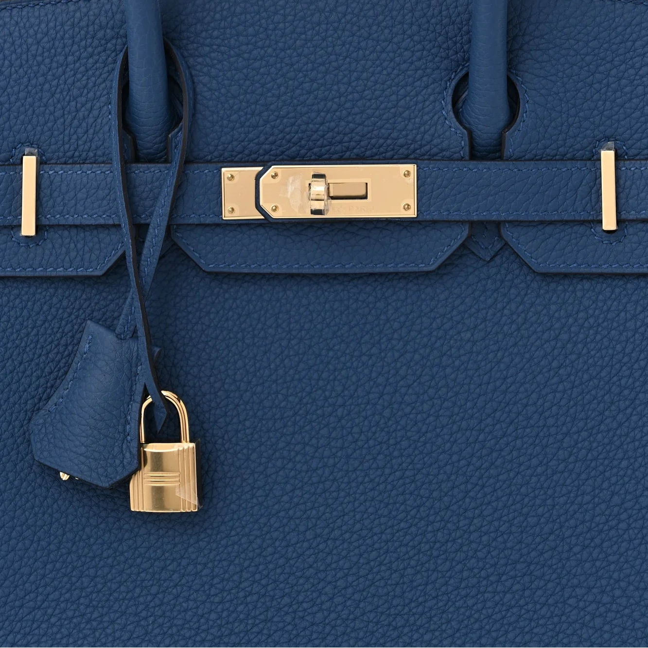 Togo Birkin 30 Blue Tie