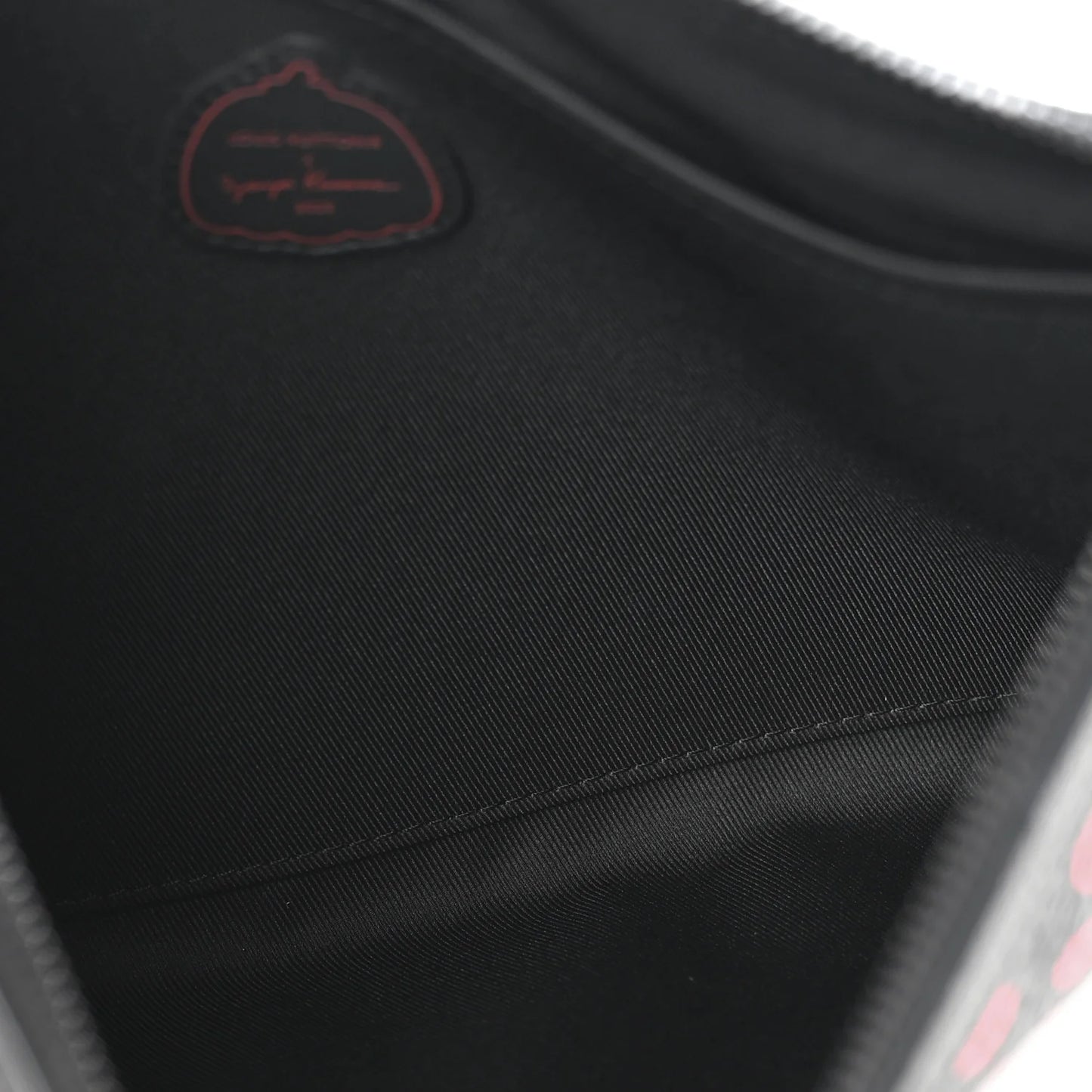 LV X YK Taurillon Monogram Pochette To-Go Black Red
