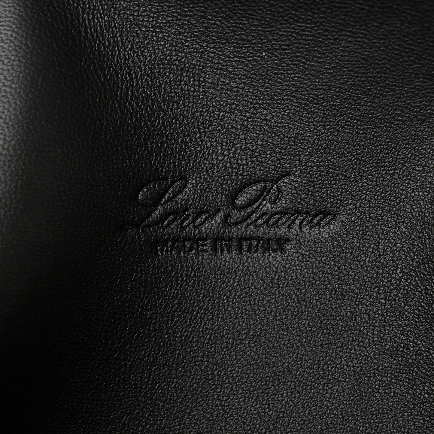 Loro Piana Grained Calfskin L19 Extra Pocket Pouch Black