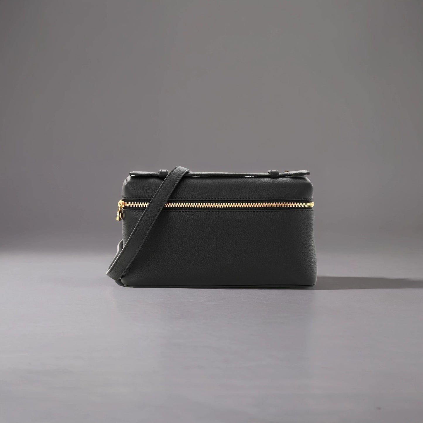 Loro Piana Grained Calfskin L19 Extra Pocket Pouch Black