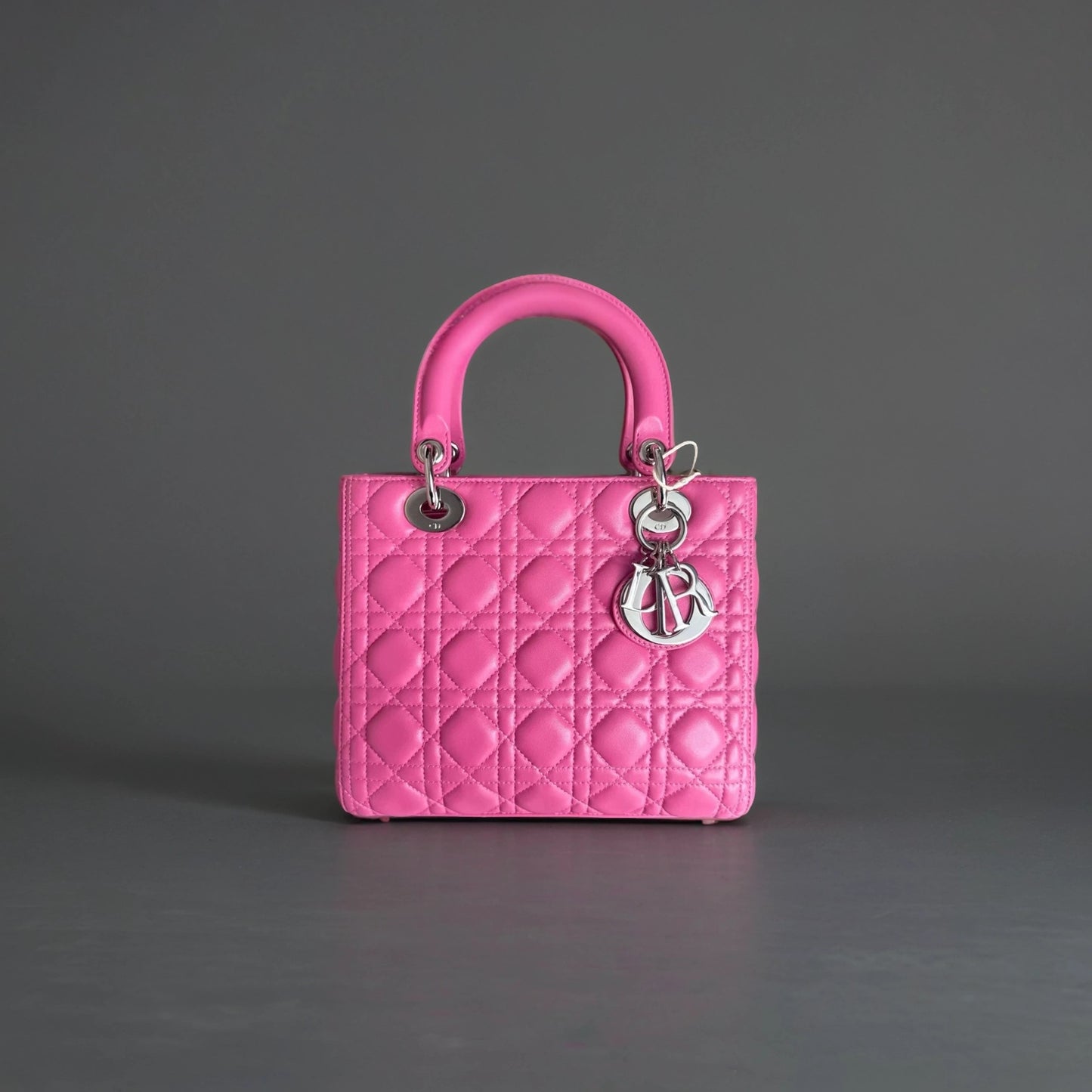 Lambskin Cannage Medium Lady Dior Pink