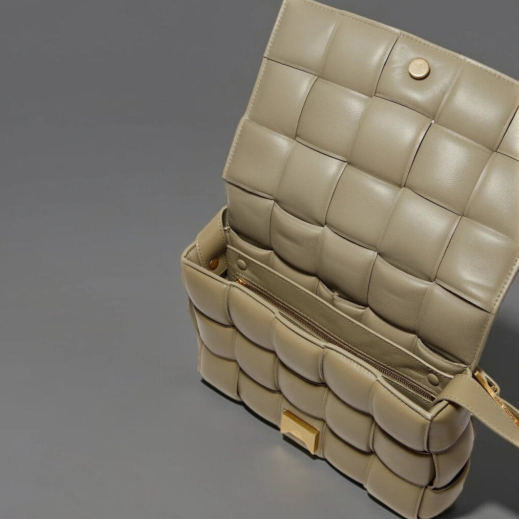 Padded Cassette Bag in Intrecciato Leather