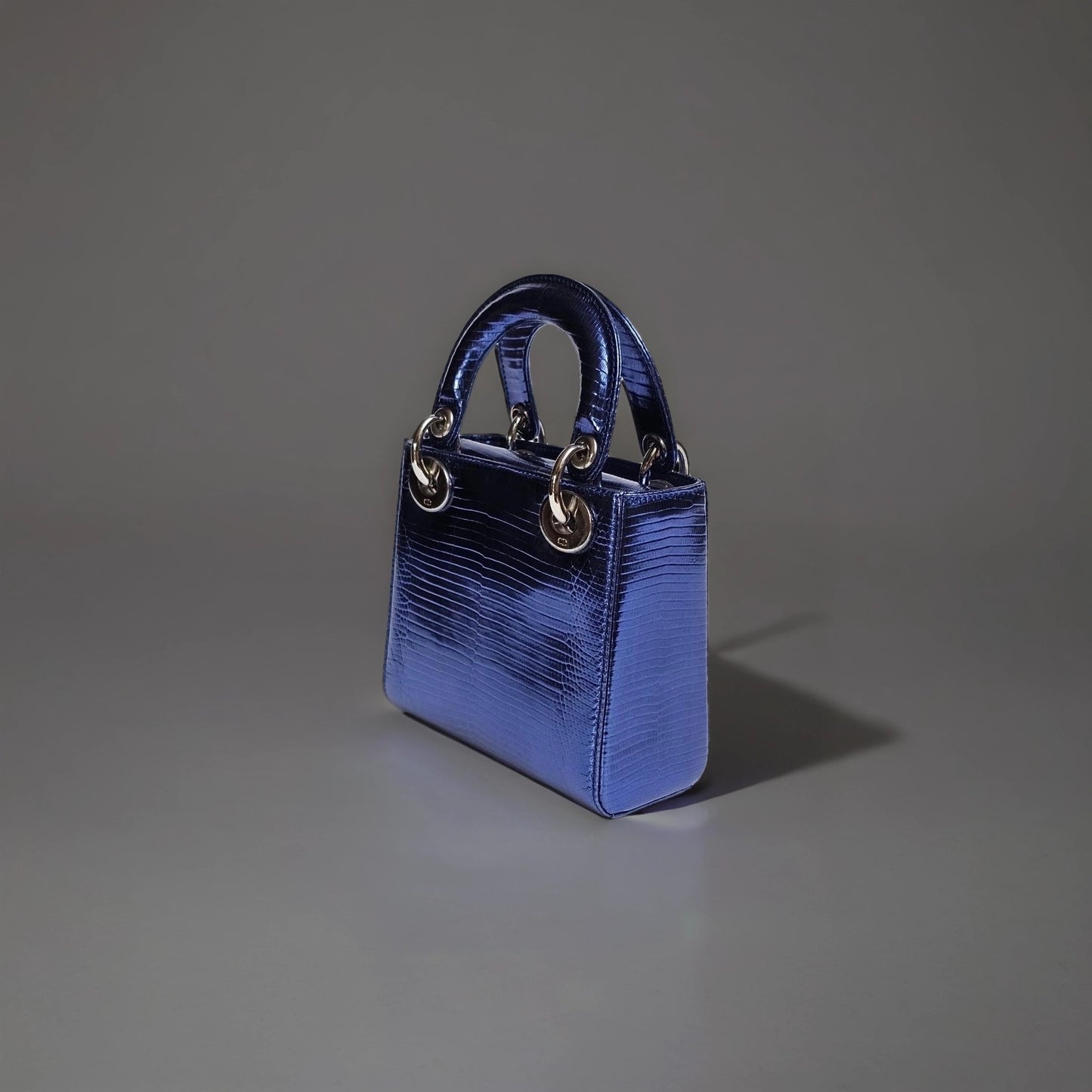 Metallic Mini Lizard Lady Dior Bag
