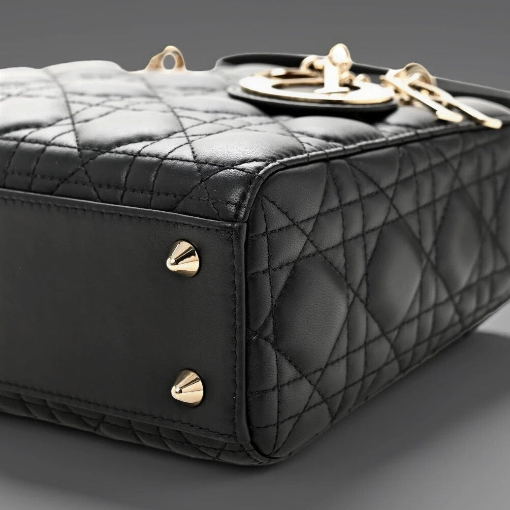 Lambskin Cannage Small My ABCDior Lady Dior Black