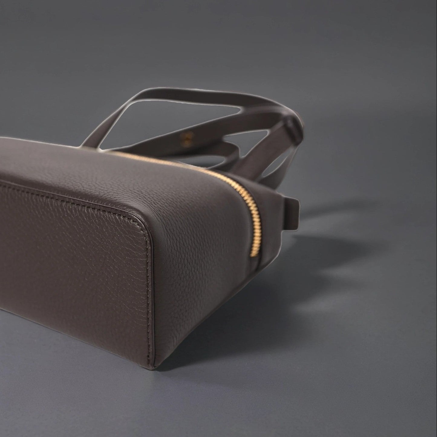 Loro Piana Grained Calfskin L19 Extra Pocket Pouch Dark Chocolate Liquorice