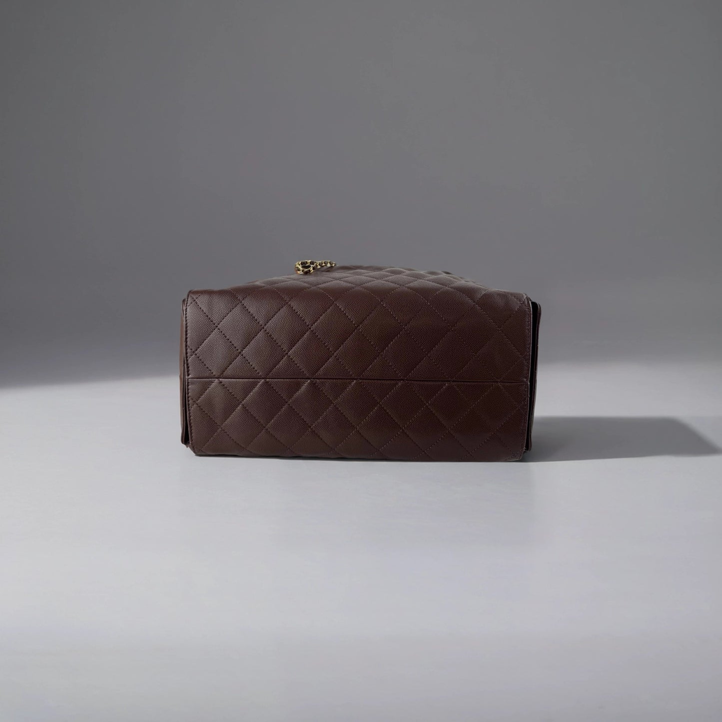 Caviar Quilted Medium Chanel 25 Handbag Brown